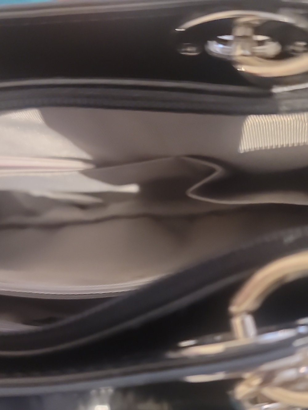 Beijo Navy Blue Patent Leather Handbag - Picture 9 of 10